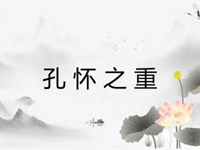孔怀之重