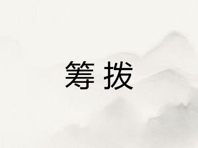 筹拨