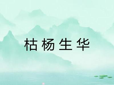 枯杨生华