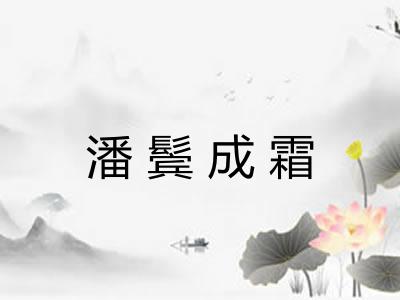 潘鬓成霜