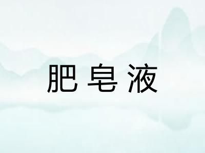 肥皂液