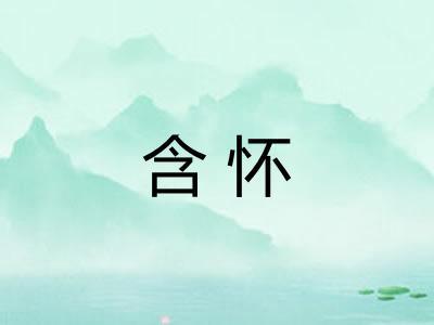 含怀