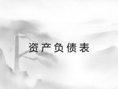 资产负债表