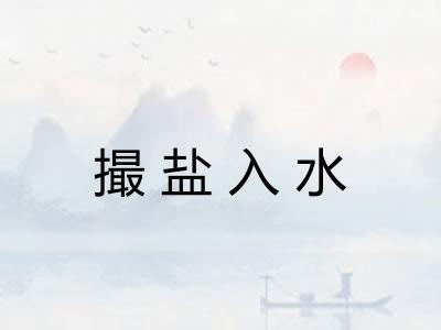 撮盐入水