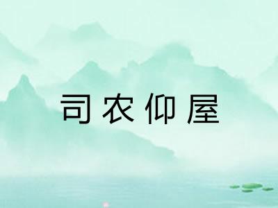 司农仰屋