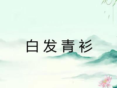 白发青衫