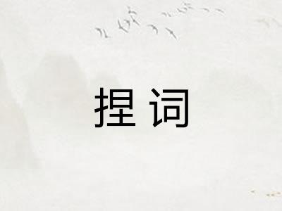 捏词
