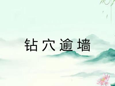 钻穴逾墙