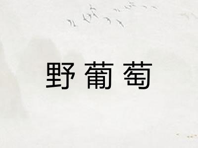 野葡萄