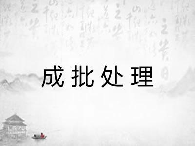 成批处理