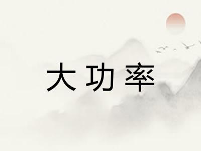 大功率