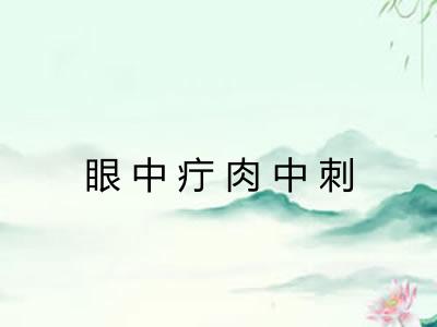 眼中疔肉中刺