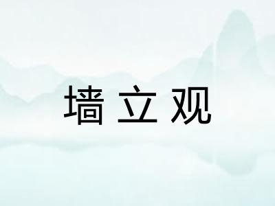 墙立观