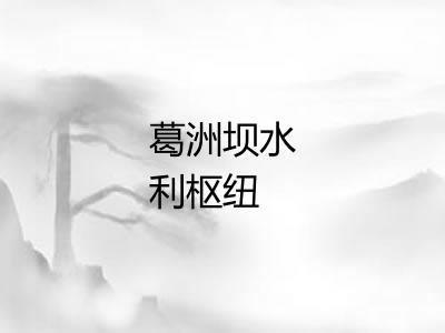葛洲坝水利枢纽