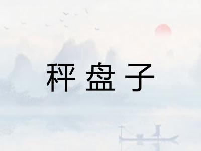 秤盘子
