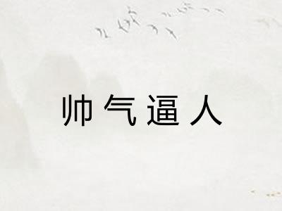 帅气逼人
