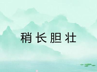 稍长胆壮