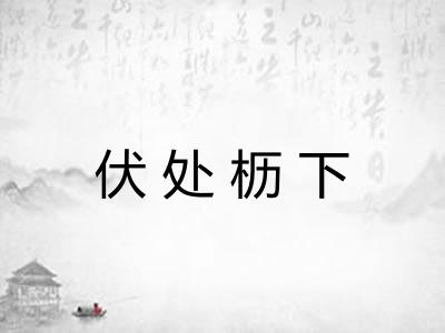 伏处枥下