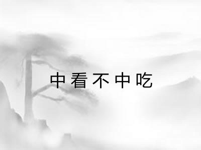 中看不中吃