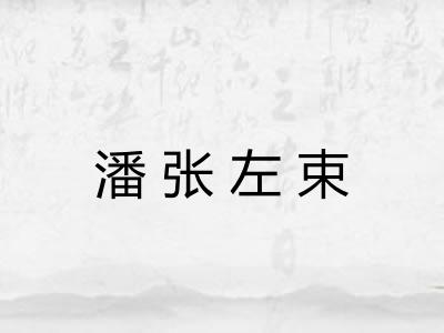 潘张左束