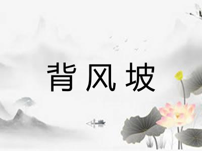 背风坡