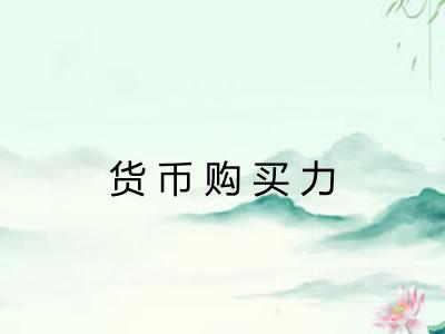 货币购买力