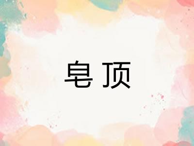 皂顶
