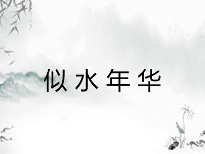 似水年华