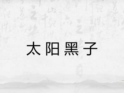 太阳黑子