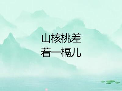 山核桃差着一槅儿