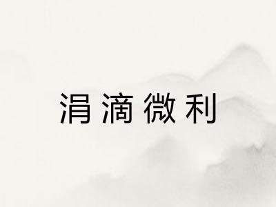 涓滴微利