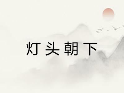 灯头朝下