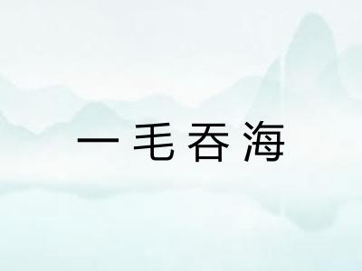 一毛吞海