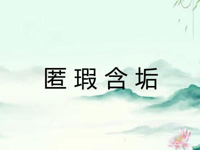 匿瑕含垢