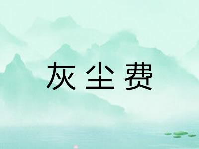 灰尘费