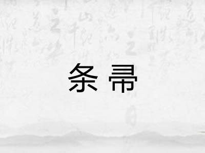 条帚