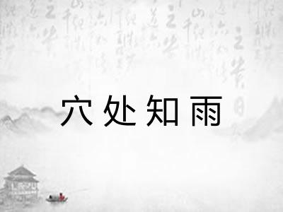 穴处知雨