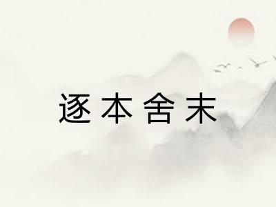逐本舍末