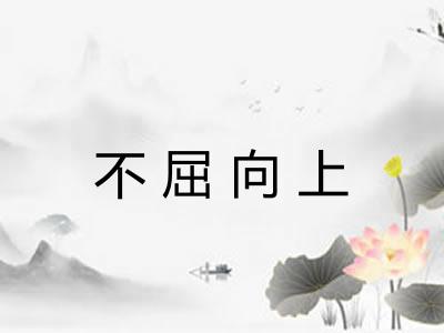 不屈向上