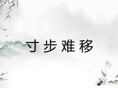 寸步难移