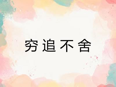 穷追不舍