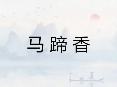 马蹄香