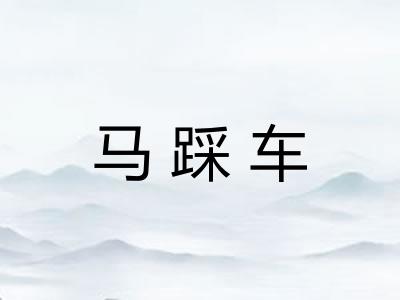 马踩车
