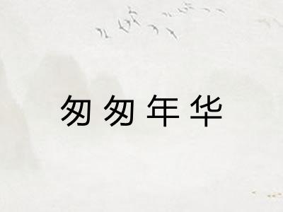匆匆年华