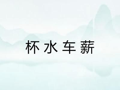 杯水车薪