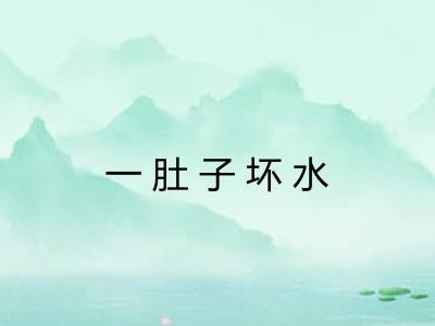 一肚子坏水