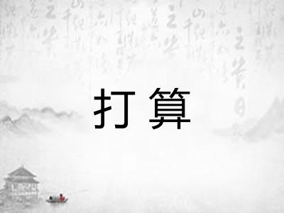 打算