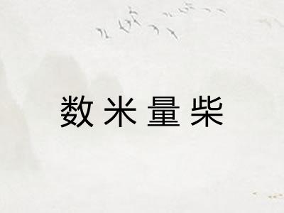 数米量柴