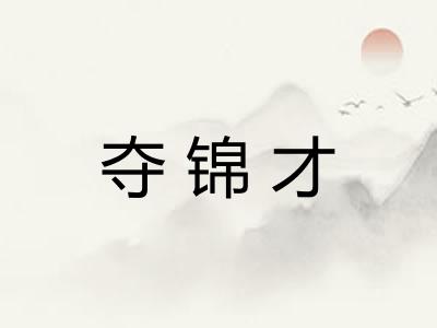 夺锦才