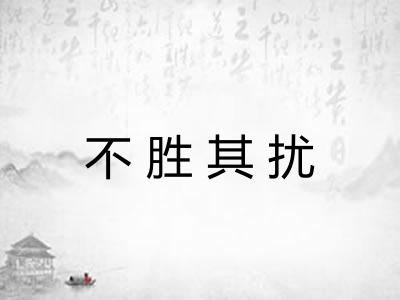 不胜其扰
